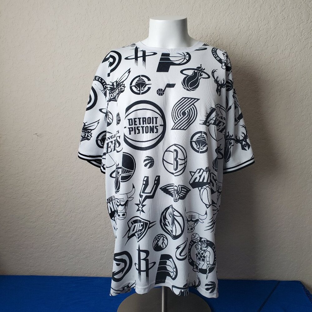 3X NBA multi-team all-over logo print jersey top